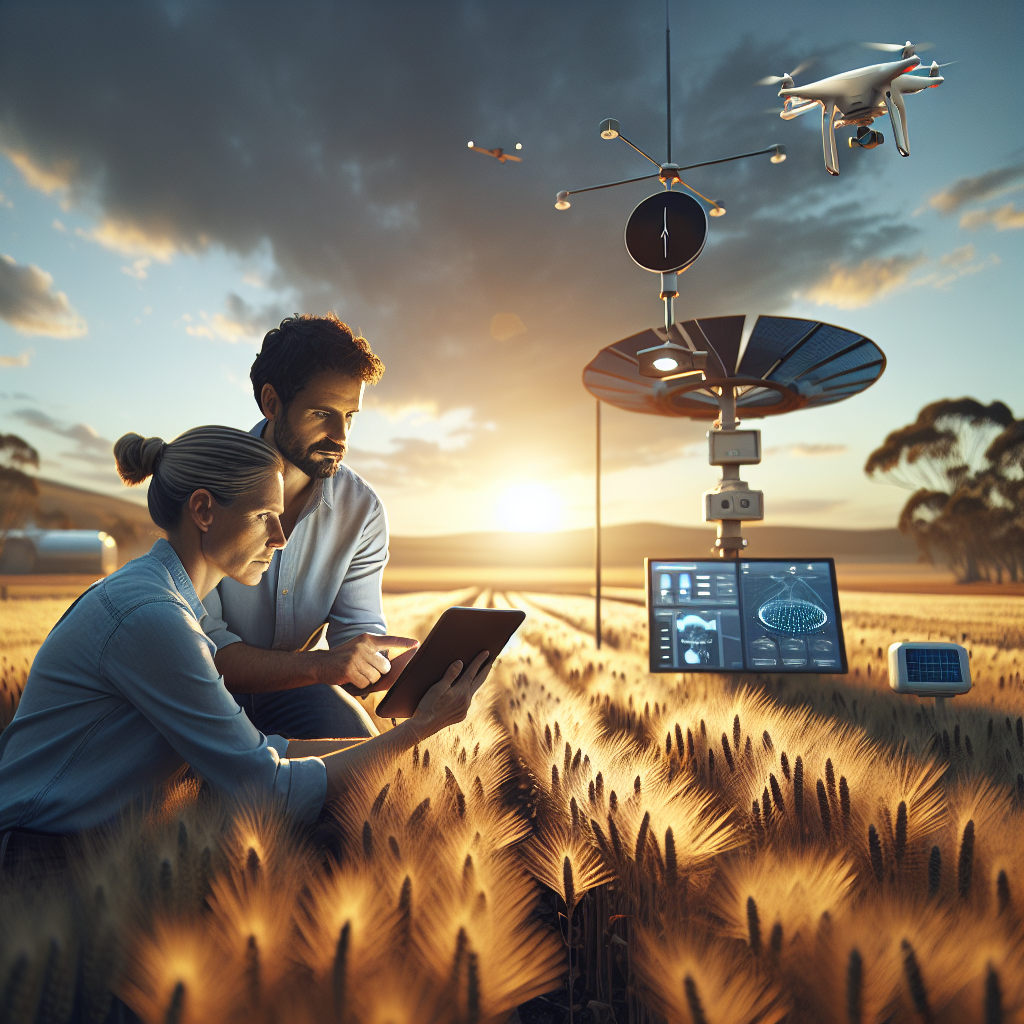 Australian farm ICT: sensors, drone, and tablet for sustainable, environment-friendly agriculture